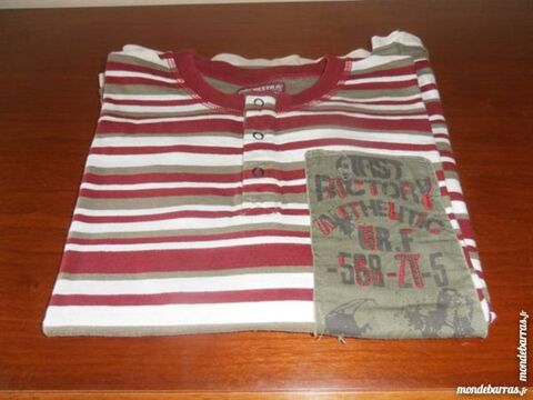 Tee-shirt boutonné et rayé 7 Tours (37)