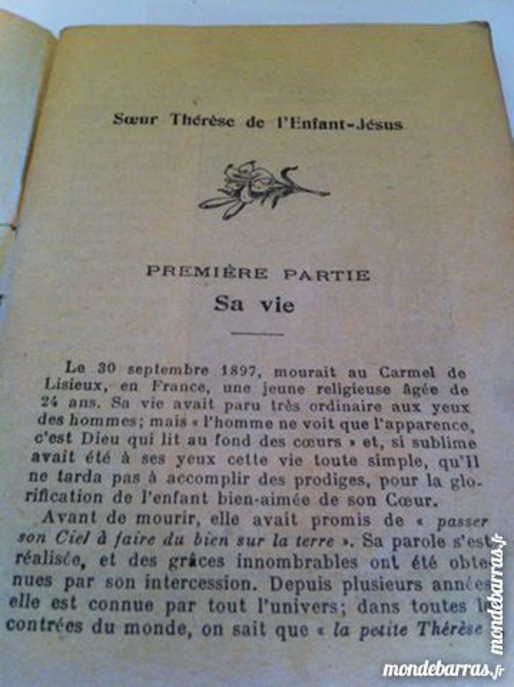 SAINTE THERESE de l'enfant JESUS (1913) Livres et BD