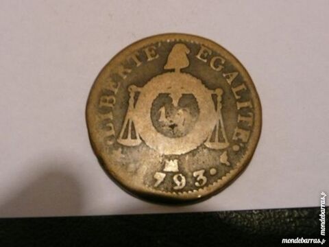 Pice 1 Sol Aux Balances 1793 MA l'an II 65 Bordeaux (33)
