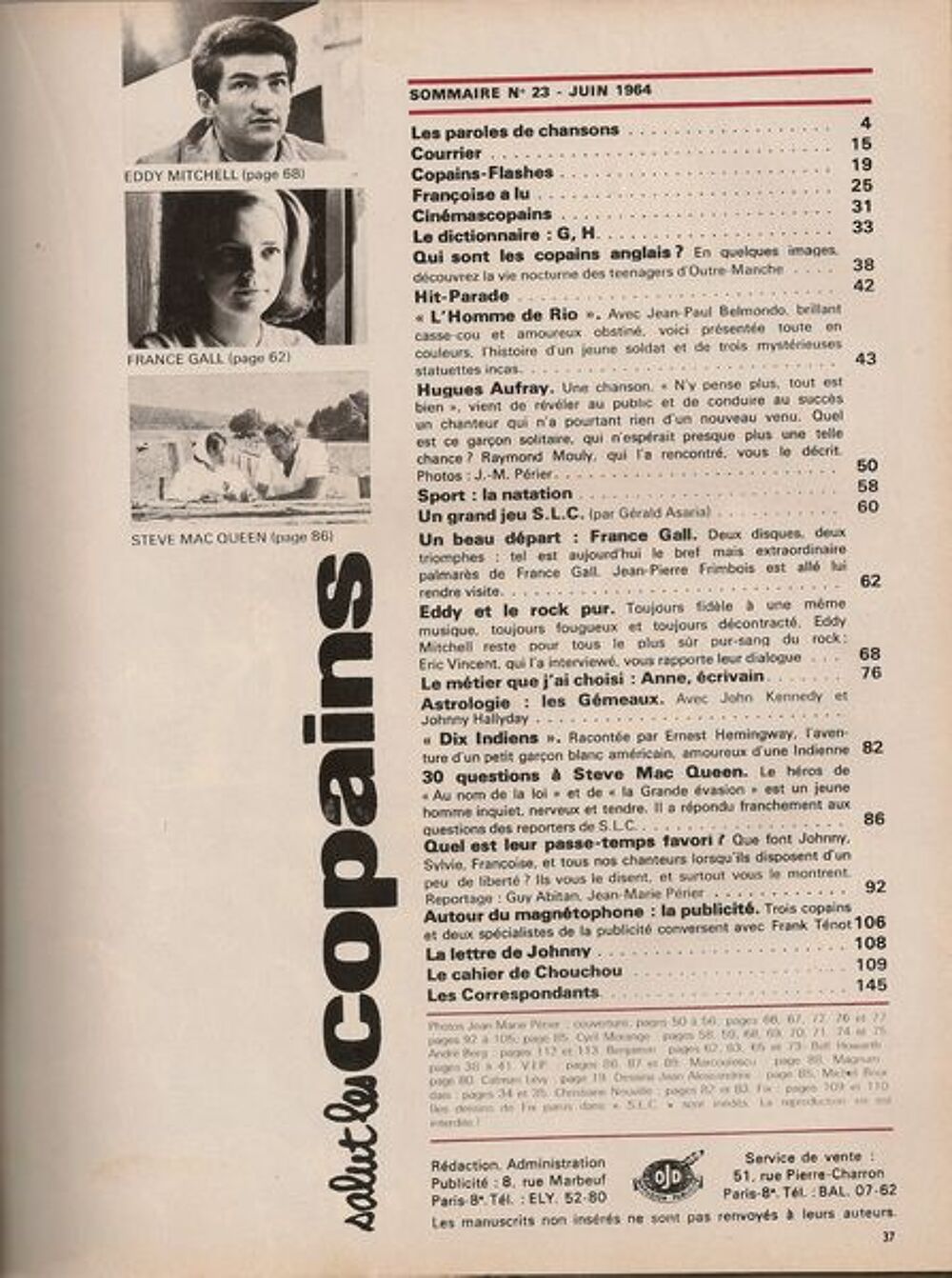 Salut les copains n&deg; 23 CD et vinyles