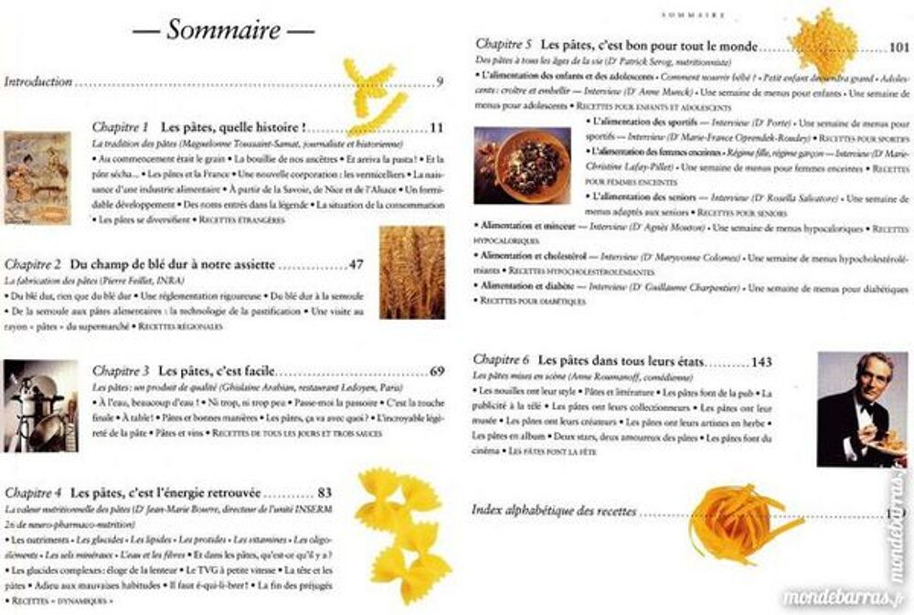 PATES - publicit&eacute; - CUISINE Livres et BD