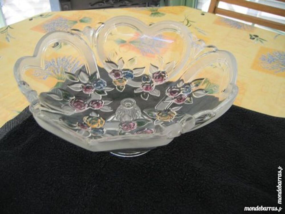 Coupe &agrave; fruits en verre cisel&eacute;e Cuisine