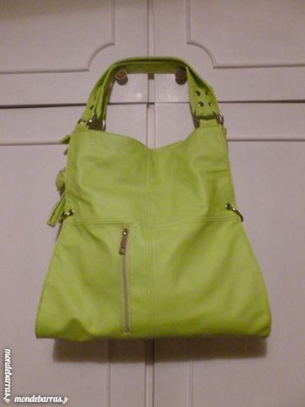 Sac vert pomme bandouli&egrave;re Maroquinerie
