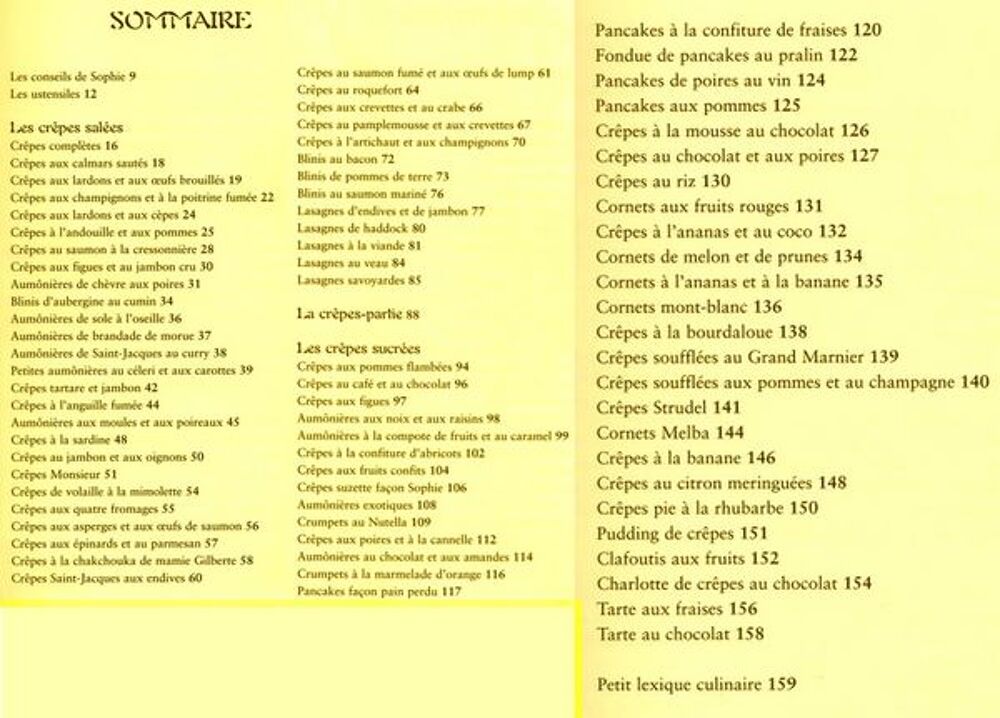 LES CR&Ecirc;PES DE SOPHIE - CUISINE / les-livres-de-jac Livres et BD