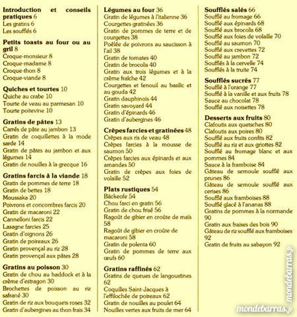 GRATINS - cuisine - SOUFFL&Eacute;S Livres et BD