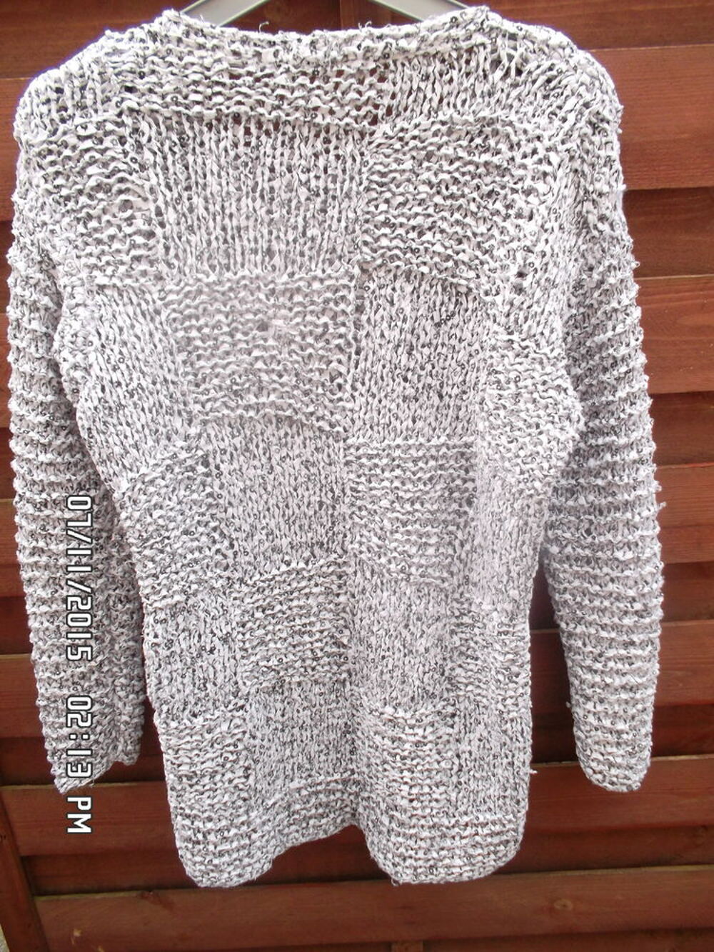 PULL GRIS ORIGINAL*JUSTE 3E*KIKI60230 Vêtements