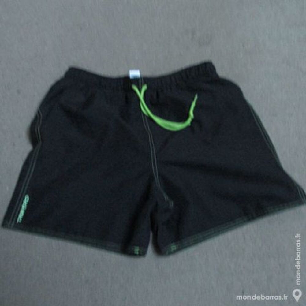 SHORT DE BAIN 14 ANS NOIR AVEC LIEN VERT Vêtements enfants