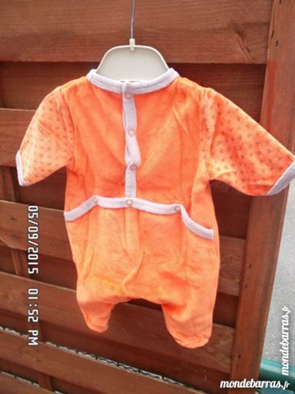 pyjama orange dessin lion kiki60230 Vêtements enfants