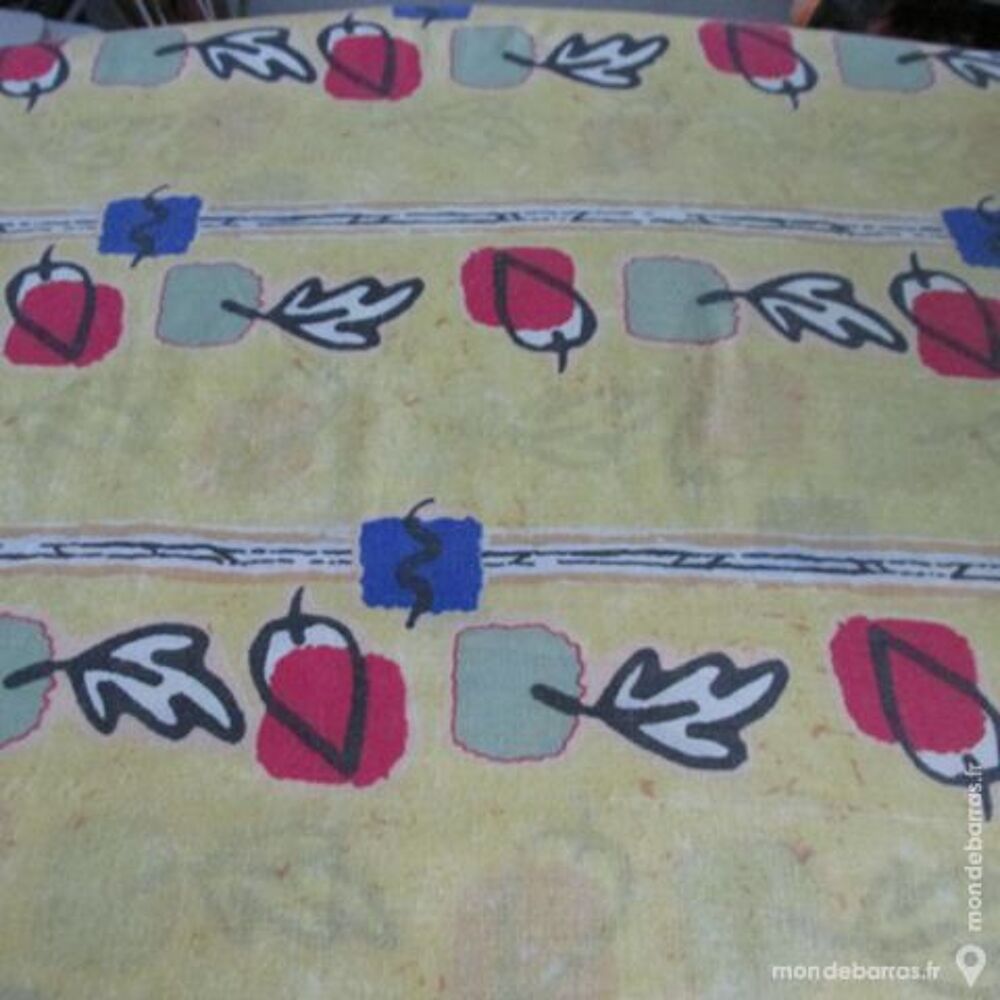 PARURE DE LIT 2 Places 5 PIECES Jaune avec dessins Cuisine