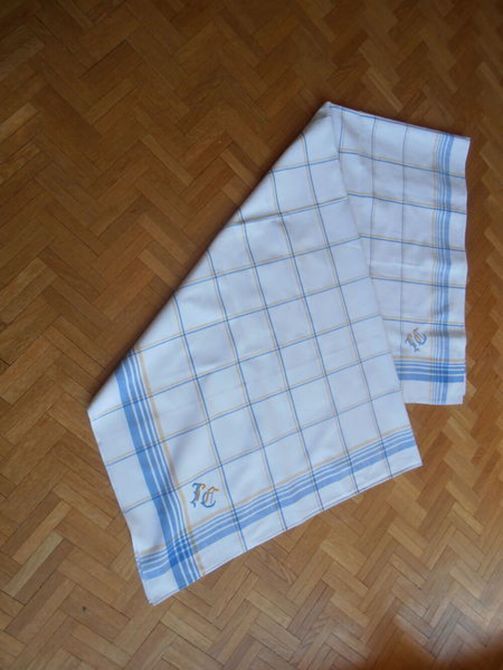 Nappe carreaux orange et bleus (79) Cuisine