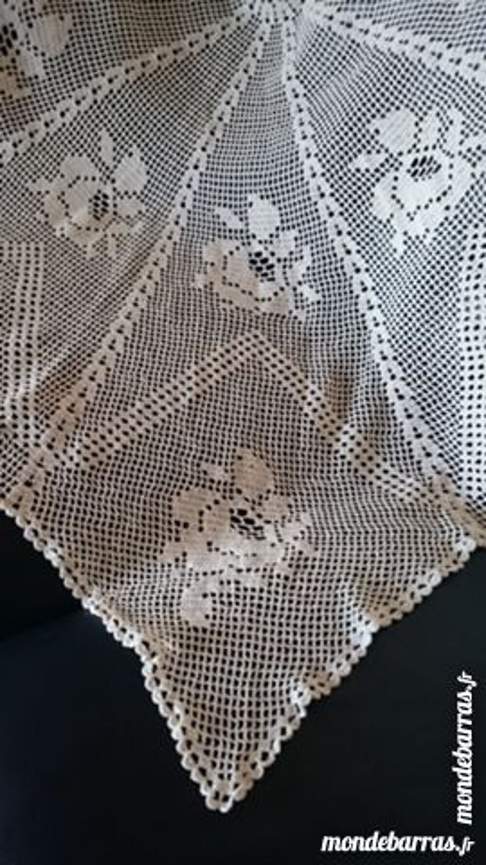 + Nappe ronde crochet 145 cm diam&egrave;tre fait mains Dcoration