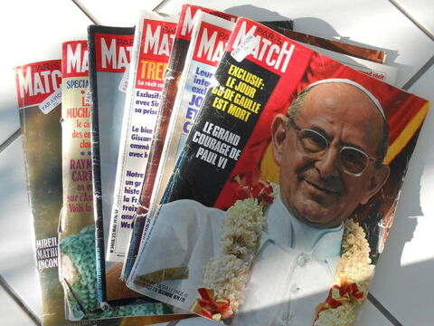 Paris Match anciens 7 magasines 14 Sathonay-Village (69)
