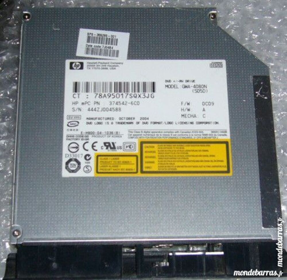 Lecteur DVD laser pour PC portable Packard Bell ea Matriel informatique