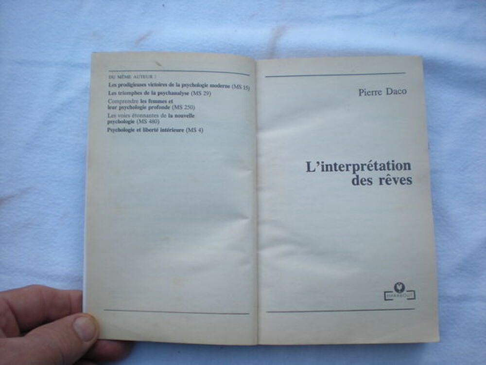 l'interpr&eacute;tation des r&eacute;ves Livres et BD