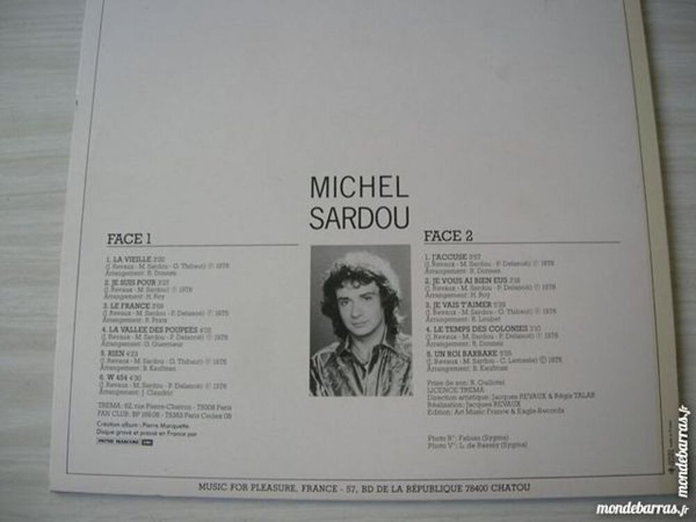 33 TOURS MICHEL SARDOU 1975 -1976 CD et vinyles