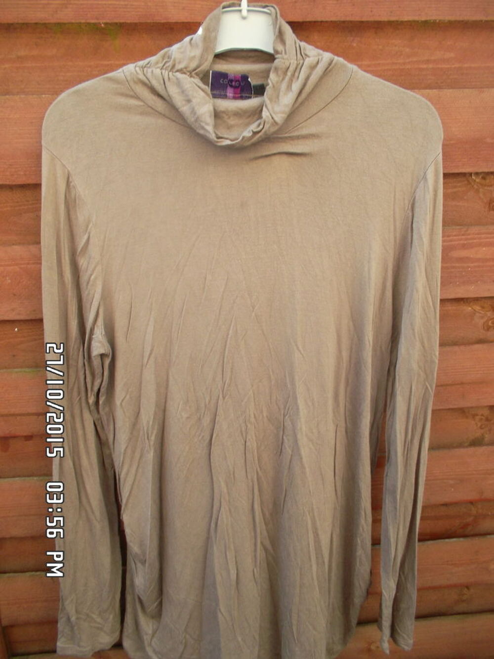 SOUS PULL MARRON T.46-48*JUSTE 2E*KIKI60230 Vêtements