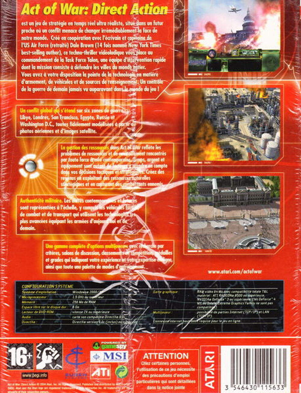 DVD jeu PC Act of War, Direct action NEUF blister
Consoles et jeux vidéos