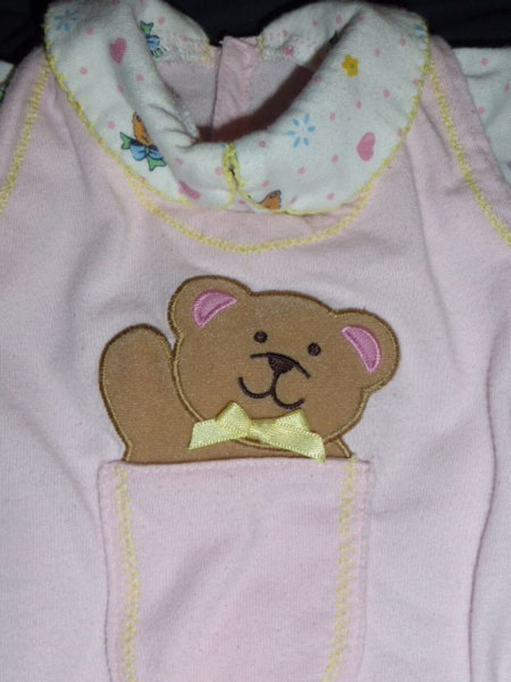 Pyjama rose ourson coeur poup&eacute;e 42 &agrave; 48 cm Jeux / jouets