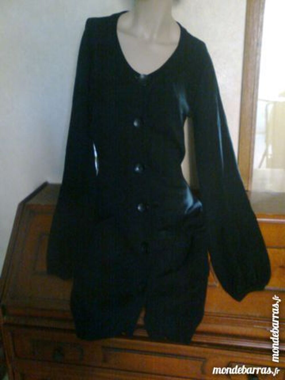long gilet noir - M - zoe Vêtements