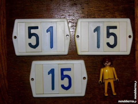 3 Plaques plastique numero rue chiffre vintage 10 Dunkerque (59)
