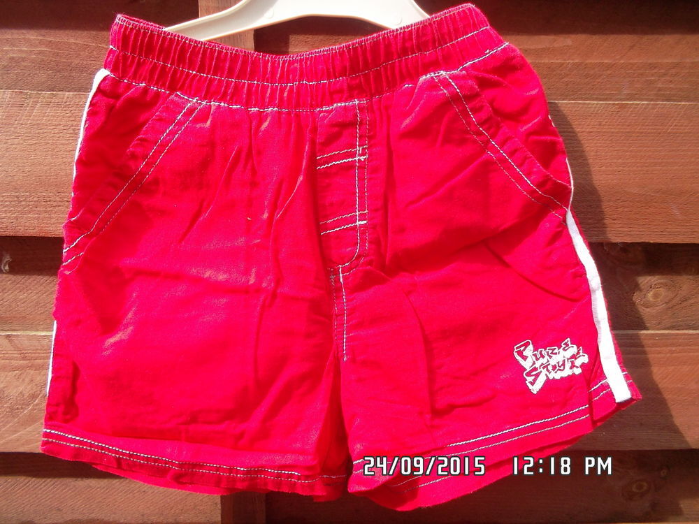 SHORT ROUGE*JUSTE 1E*KIKI60230 Vêtements enfants