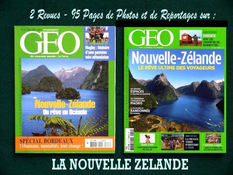 NOUVELLE ZELANDE - GEO - VOYAGE / prixportcompris 11 Paris 10 (75)