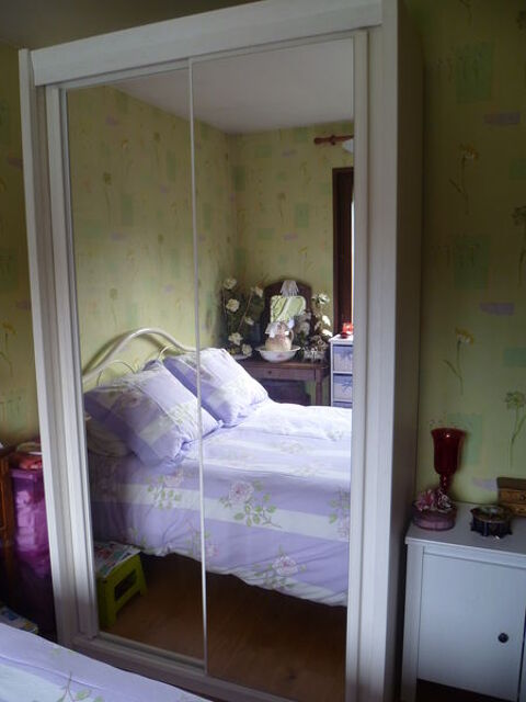 Armoire blanche avec 2 portes vitres 200 Genlis (21)