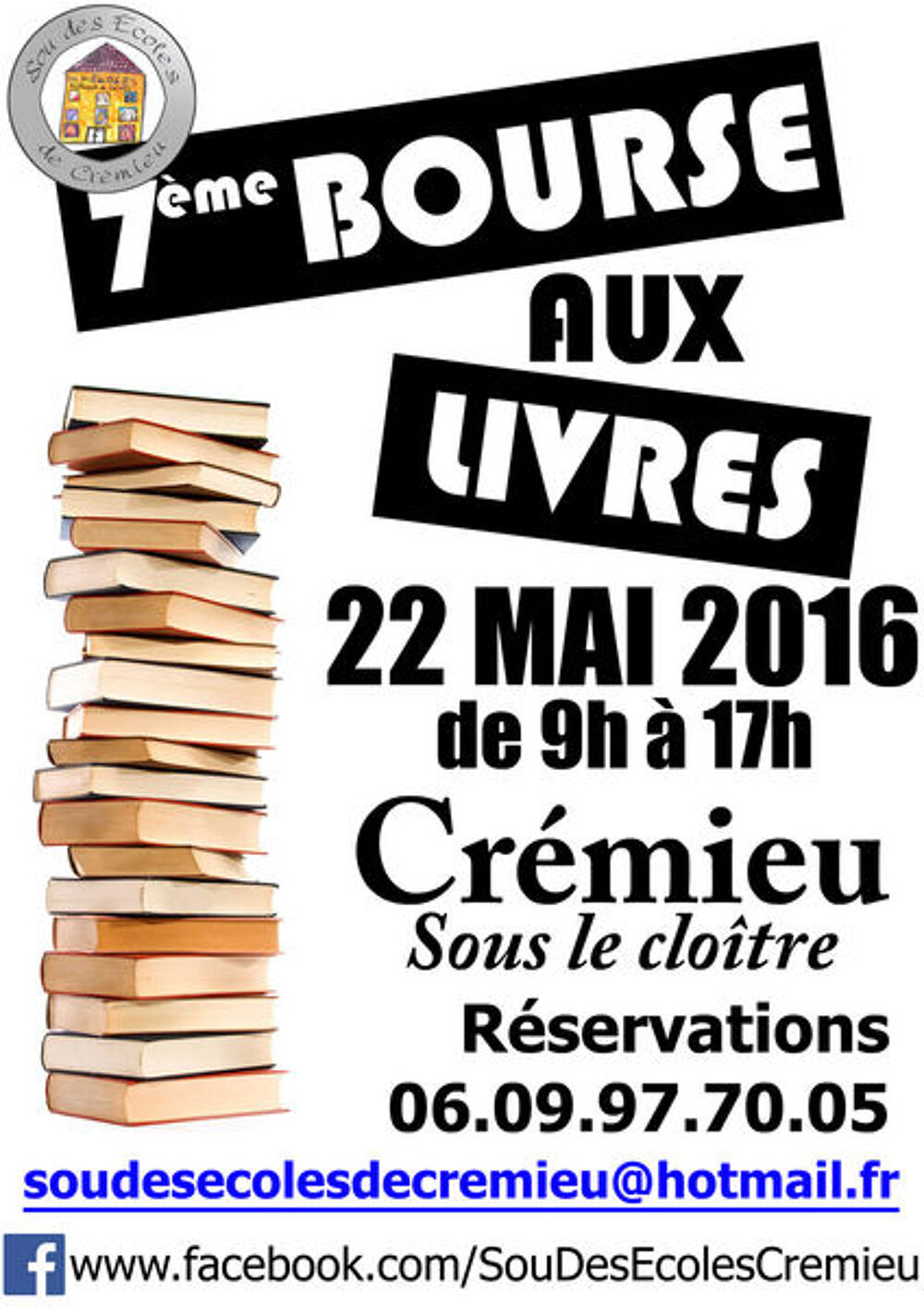 Bourse aux Livres Cr&eacute;mieu 22 mai 