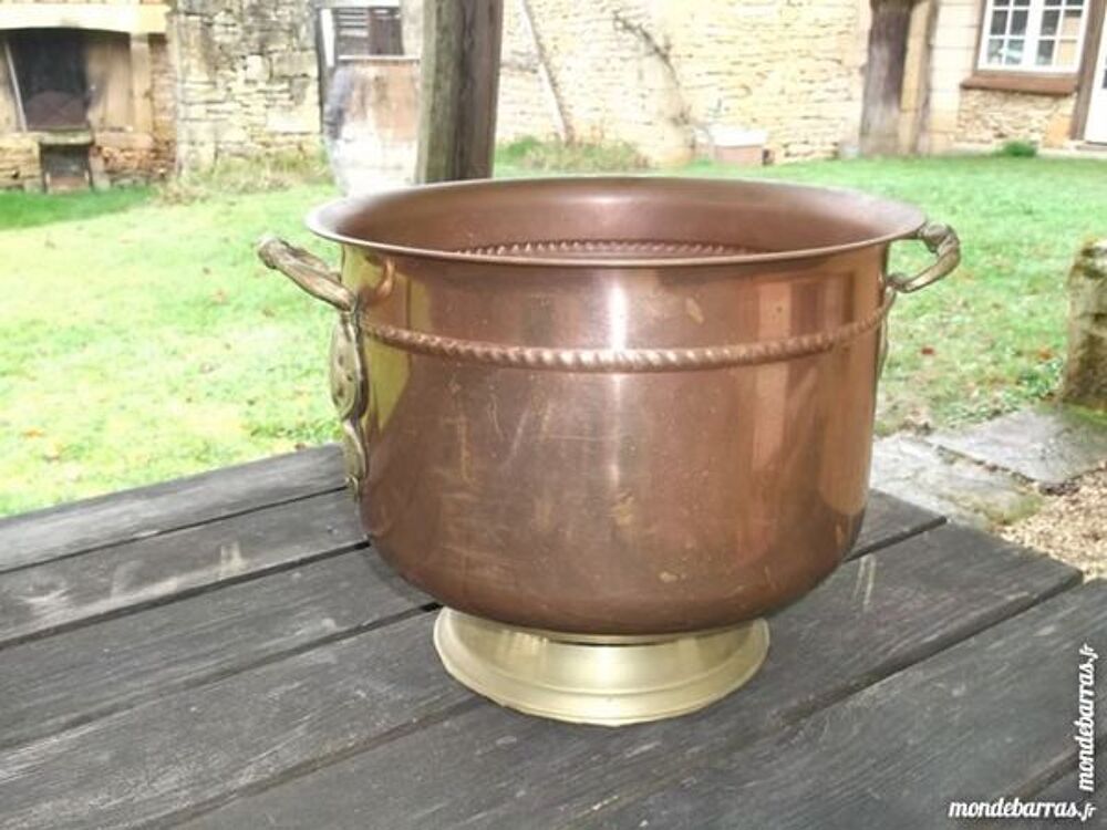 Cache pot en cuivre - seau &agrave; glace Décoration