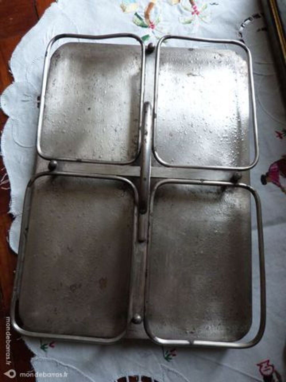 Ancien presentoir &agrave; hors d'oeuvres argent&eacute; Cuisine