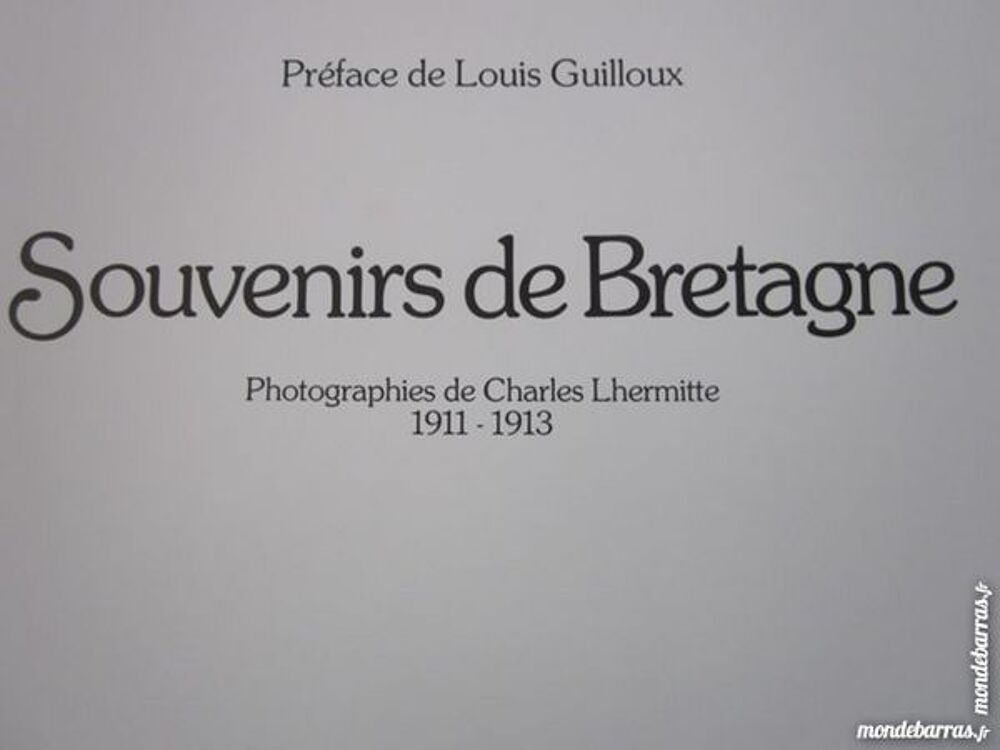 SOUVENIRS DE BRETAGNE 1911 - 1913 &eacute;ditions CHENE Livres et BD