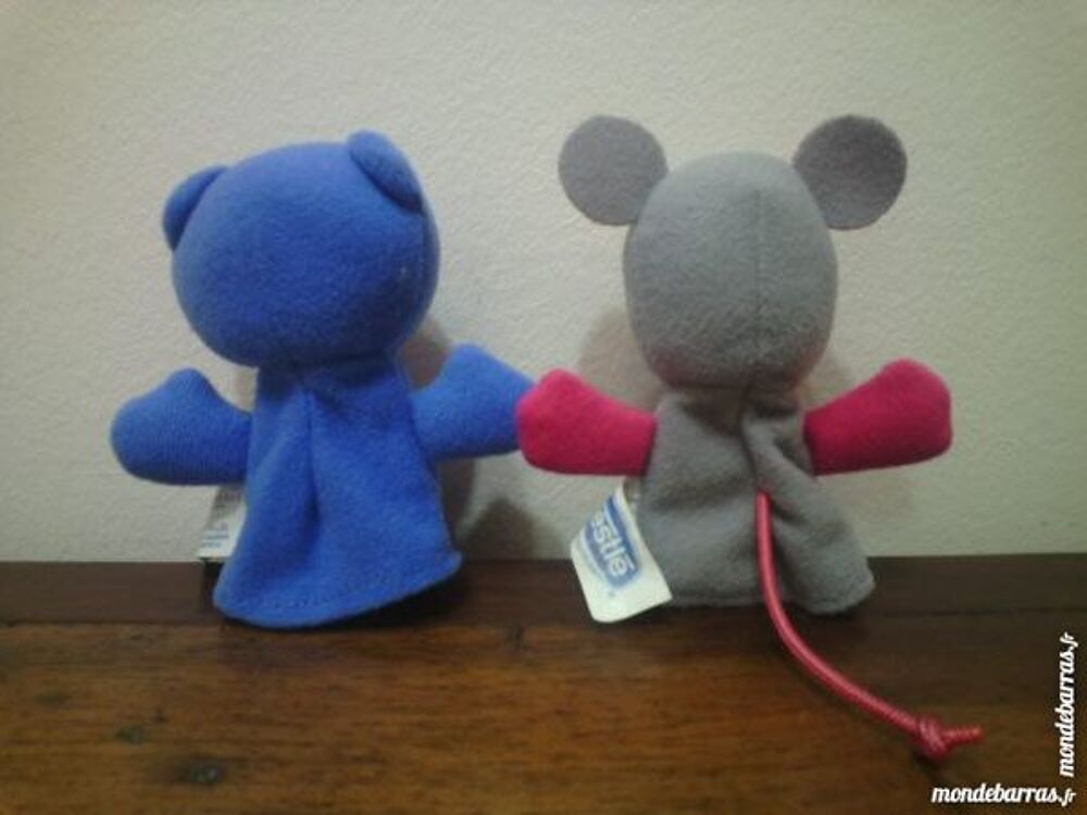 Lot de 2 marionnettes &agrave; doigts ours et souris Jeux / jouets