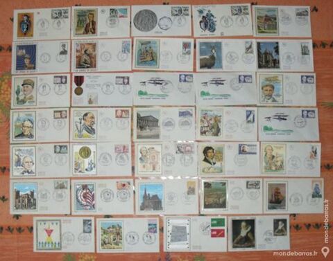 34 enveloppes 1er Jour 1970-1972 45 Montreuil (93)