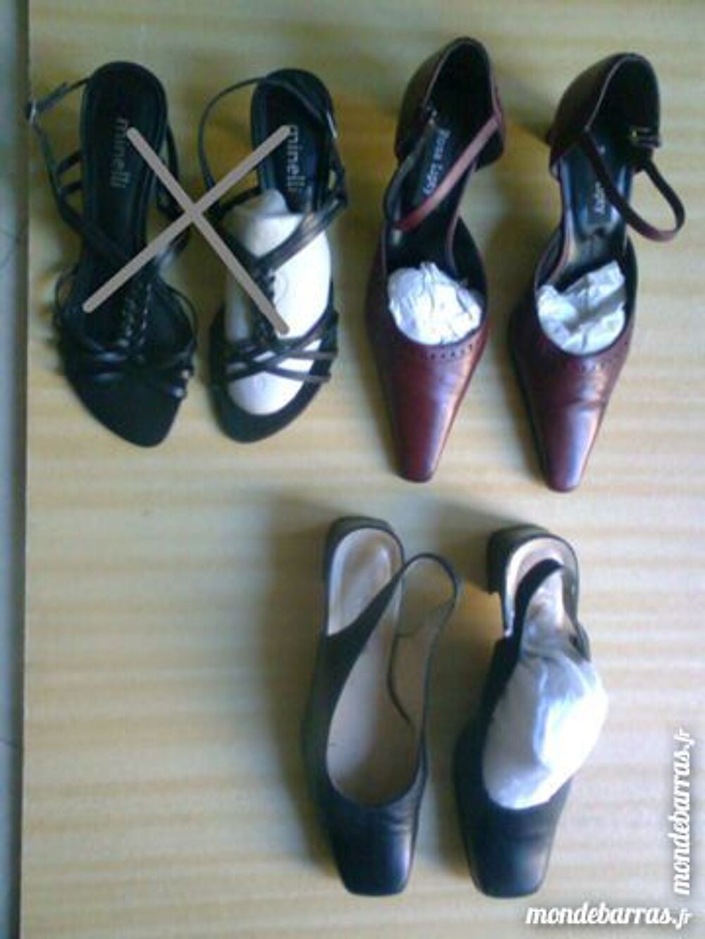 lot de 3 p. CHAUSSURES - cuir - 37 - zoe Chaussures