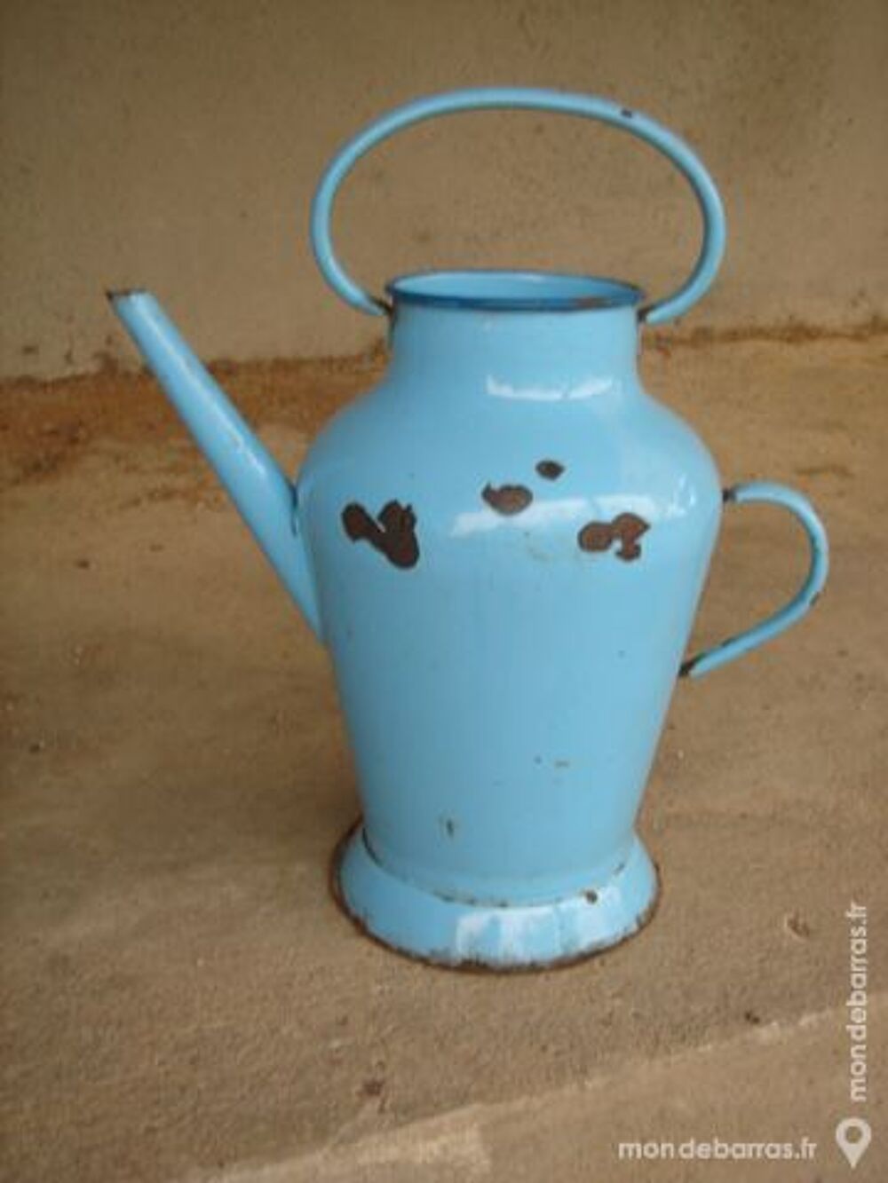 Broc &agrave; eau &eacute;maill&eacute; bleue Décoration