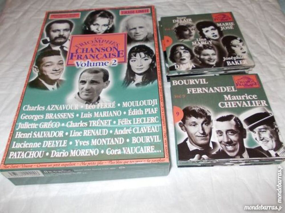 coffret de 20 cd triomphes de la chanson fran&ccedil;aise CD et vinyles