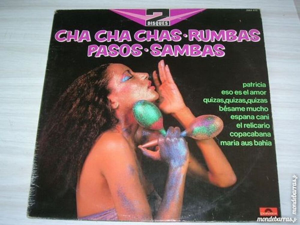 DOUBLE 33 TOURS CHA CHA CHAS-RUMBAS-SAMBAS-LATINOS CD et vinyles