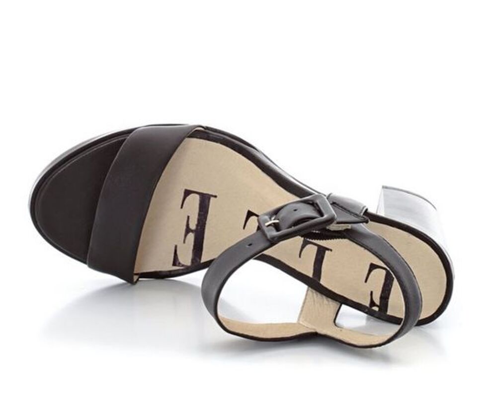SANDALES A TALON CUIR "ELLE" Chaussures