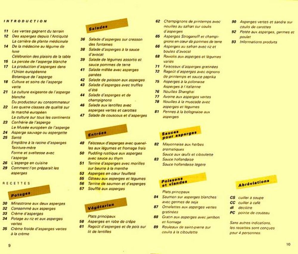 asperges / prixportcompris Livres et BD