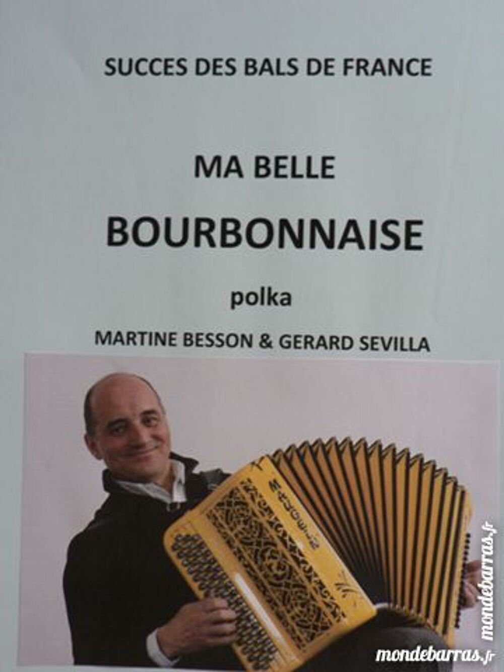 Accordeon:MA BELLE BOURBONNAISE cr&eacute;ation M. AURINE Instruments de musique