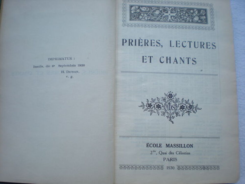 pri&egrave;res lectures et chants Livres et BD