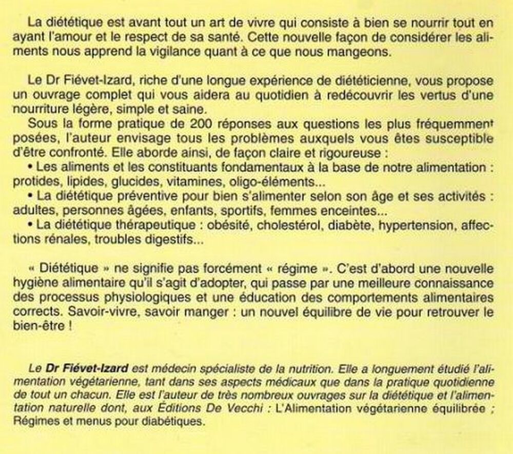 la di&eacute;t&eacute;tique en 200 questions / prixportcompris Livres et BD