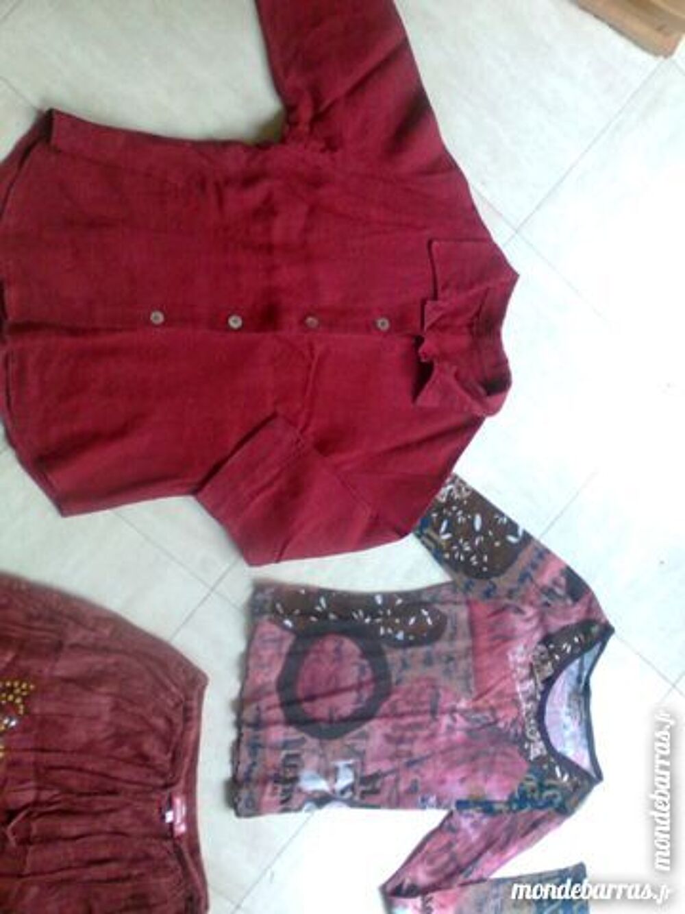 VESTE - HAUT - JUPE bordeaux -38/40 - zoe Vêtements