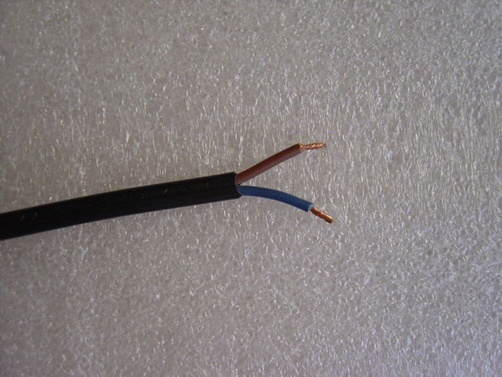 Cordon d'alimentation &eacute;lectrique 230V 2,5A 2 p&ocirc;les Bricolage