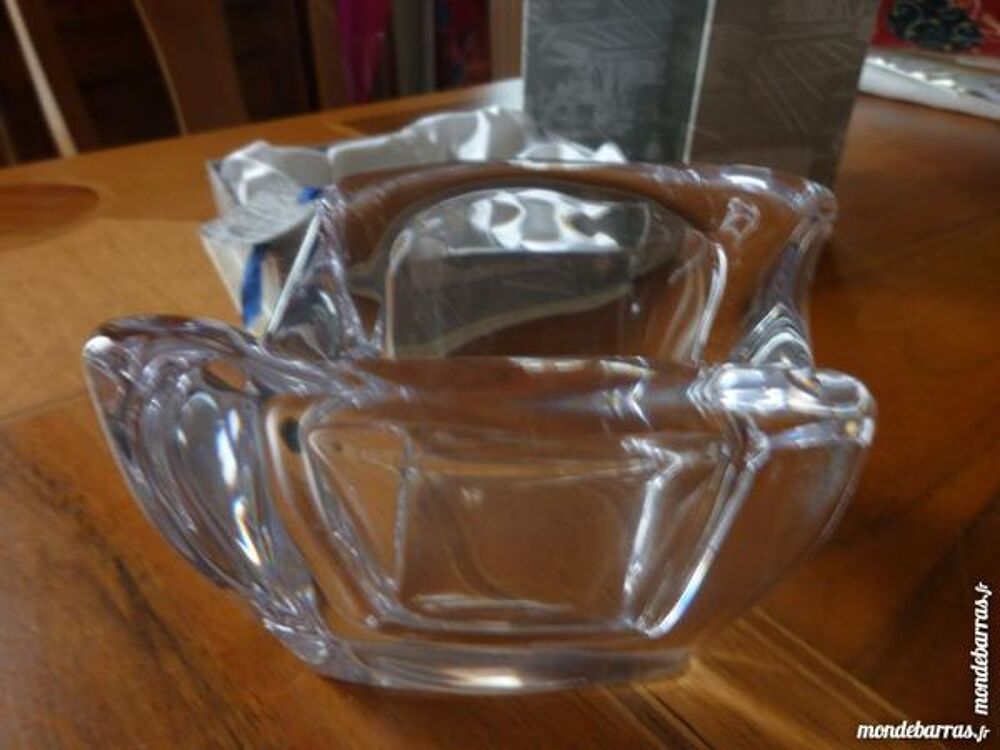 Cendrier cristal BAYEL neuf dans &eacute;crin Décoration