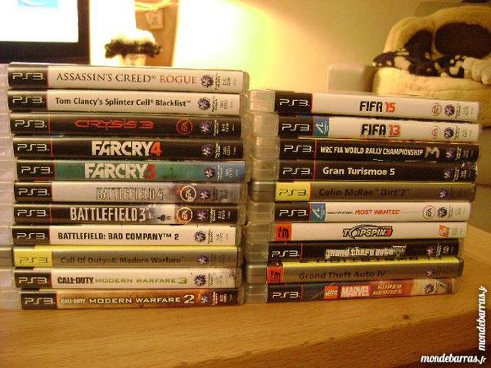 PS3 Noire 500 Go + 21 jeux + manette BURN unique Consoles et jeux vidéos
