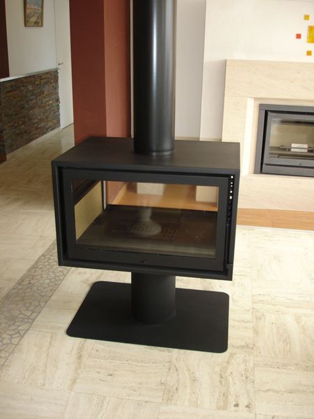 Poele a bois double face neuf Décoration