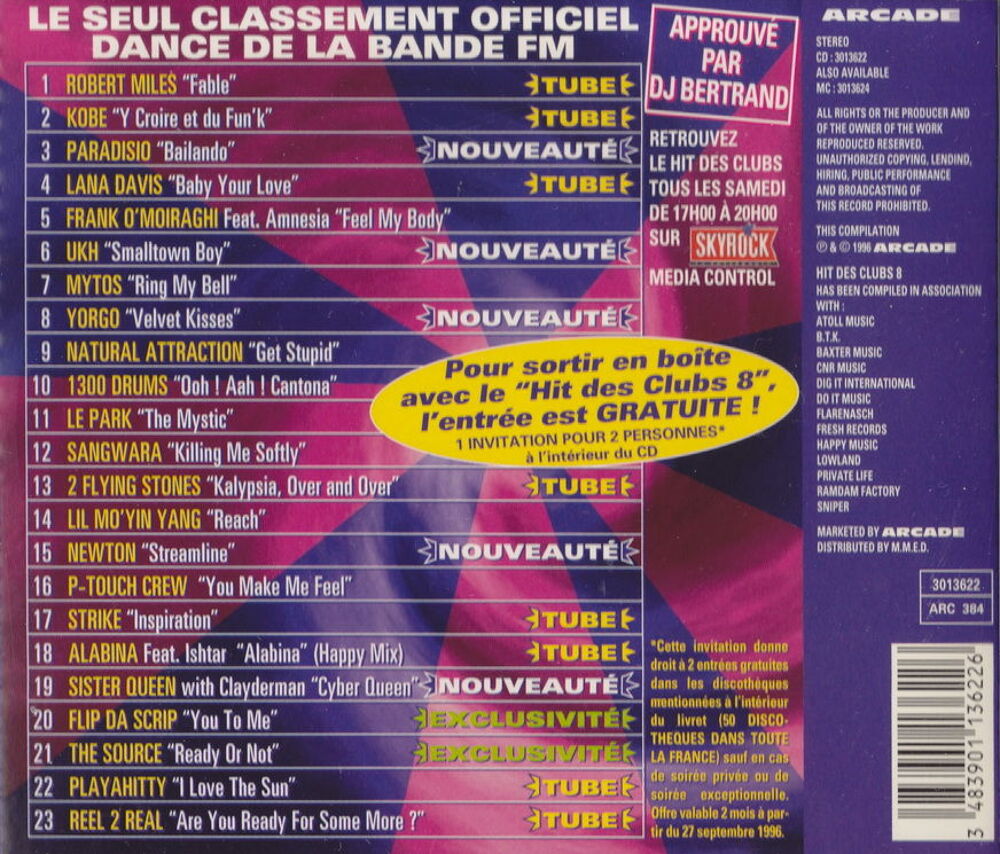 CD Hit des Clubs 8
CD et vinyles