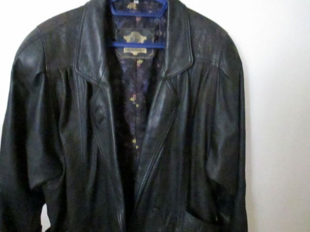 VESTE en CUIR femme Taille 38/40 Vêtements
