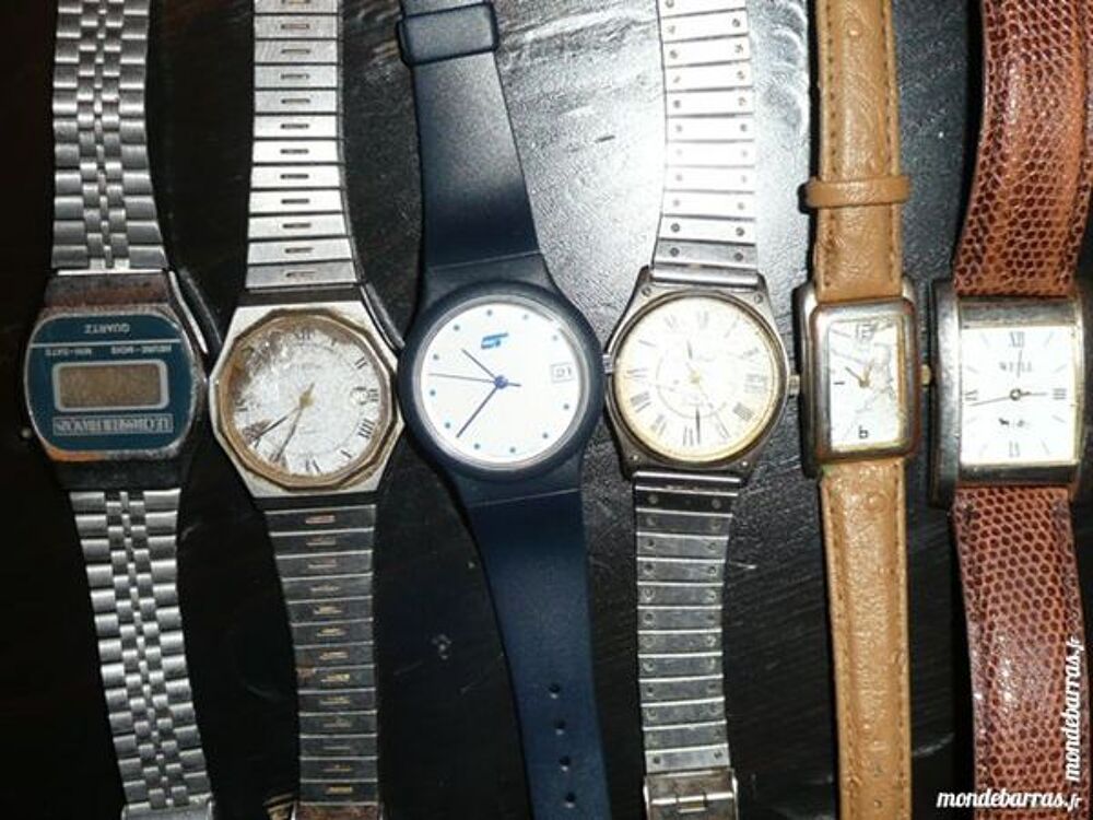 Montre &agrave; restaurer lot de 6 montres avec marque Bijoux et montres